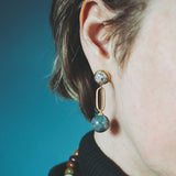 Indian Agate Ball Earrings