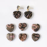 Hearts Rhodonite Earrings