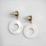 White Rings Earrings
