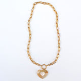 Heart PWR Necklace in white
