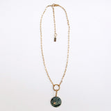 Breeze Charm Necklace in green